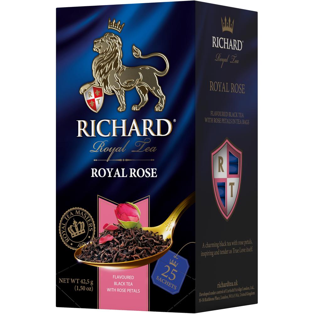 Royal Rose, flavoured black tea in sachets, 42.5 g