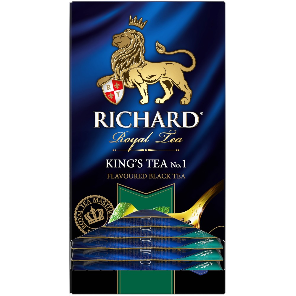 King's Tea №1, flavoured black tea in sachets 25x2g