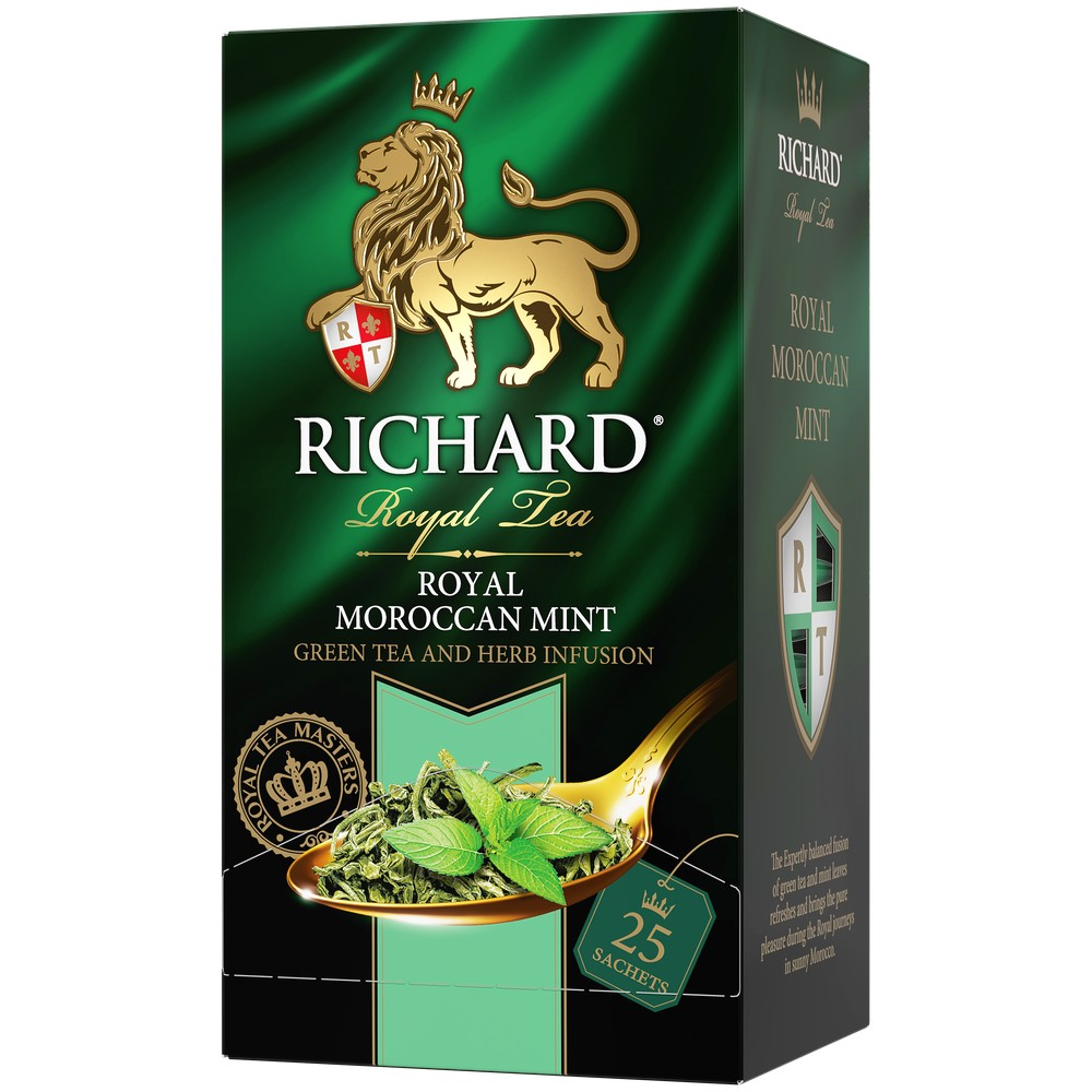 Royal Moroccan Mint, flavoured green tea in sachets, 25х2g