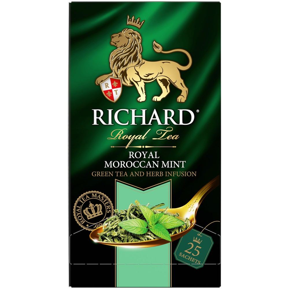 Royal Moroccan Mint, flavoured green tea in sachets, 25х2g