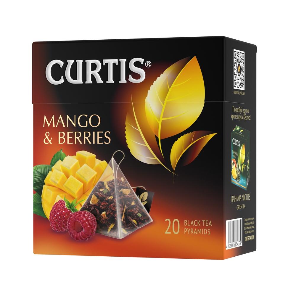 Mango & Berries, black flavored 20 pyramids
