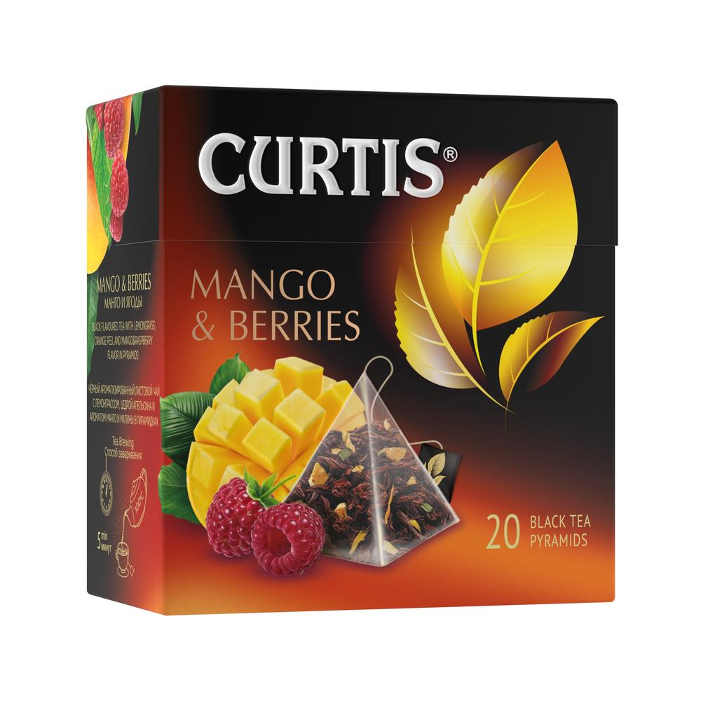 Mango & Berries, black flavored 20 pyramids
