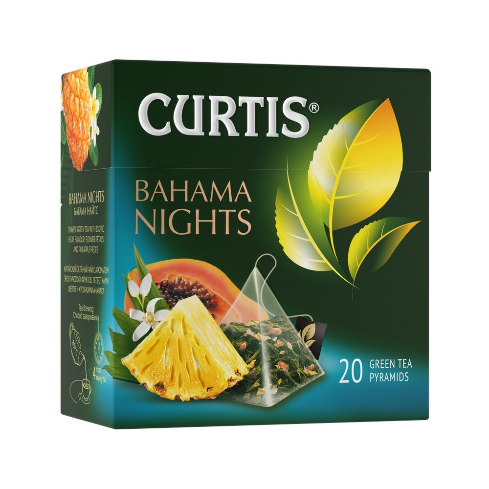 Bahama Nights, flavoured green tea in pyramids 20х1,7 g
