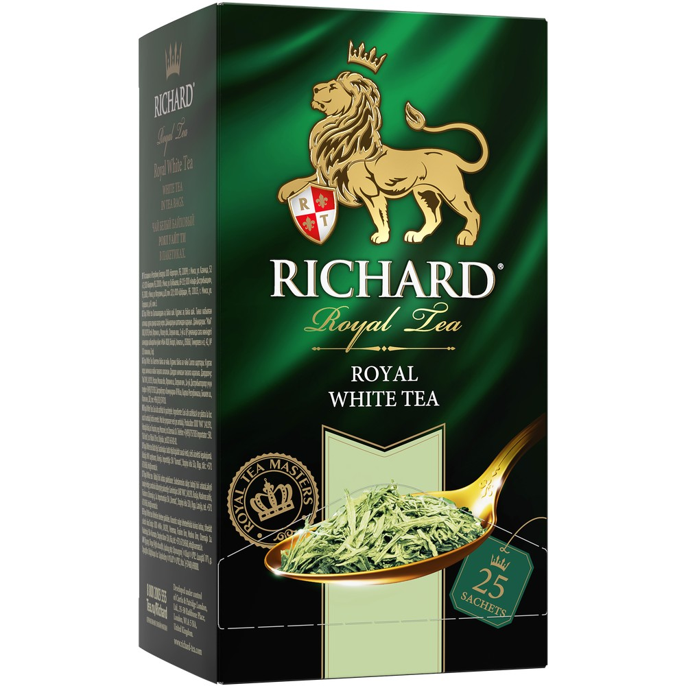 Royal White Tea, white tea in sachets, 25х1,5g