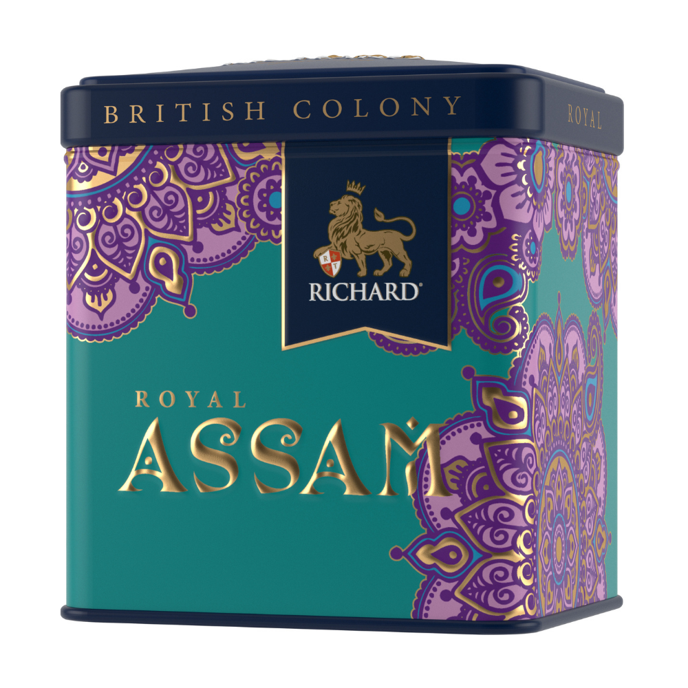 Royal Tea From Around The World, Assam, loose leaf black tea 50g, Tin